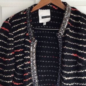 Tracy Reese Black and Red Striped Blazer